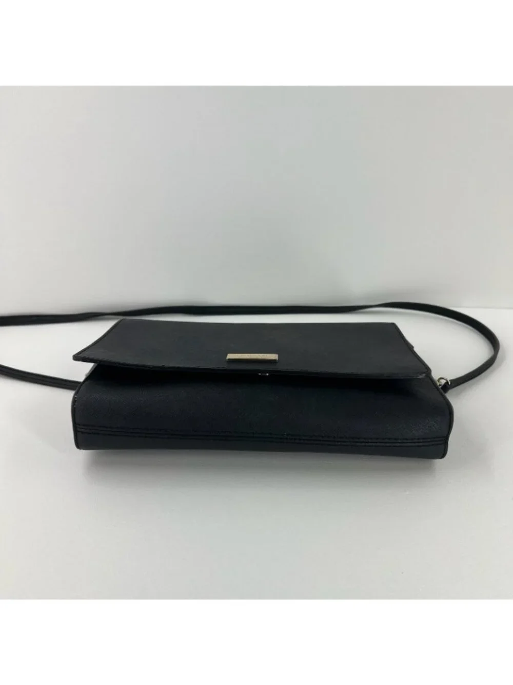 Kate Spade Tilden Place Alek Crossbody Bag Womens Saffiano Leather Chain Black